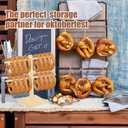 Oktoberfest Pretzel Holder Stand with Arms Hanging - Bamboo Pretzel & Sausage Hanger Display Rack for Beer Mugs, Decor, Party Serving Supplies