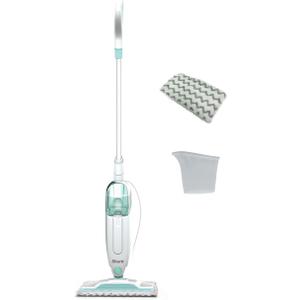 Shark Steam Mop, Lightweight Steam Mop for Hard Floors with 2 Machine Washable Cleaning Pads & Fill Flask, 375ml Capacity, 5.5m Power Cord, 30 Second Heat-Up, White & Green S1000UK