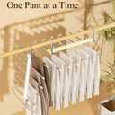 2 x Pants Hanger 6 Tiers No-Slip Pants Hangers Space Saving