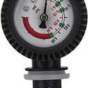 Fishlor Air Pressure Gauge, Nylon Inflatable Boat Air Pressure Gauge Barometer for Kayak Raft Black Kayak Accessories