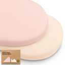 2-Pack Organic Bassinet Sheets for Girls, Boys - 100% Cotton Bassinet Mattress Sheets Compatible with Halo Bassinest Swivel Sleeper, Graco, Baby Delight, Chicco, Fitted Bassinet Sheets (Cameo)
