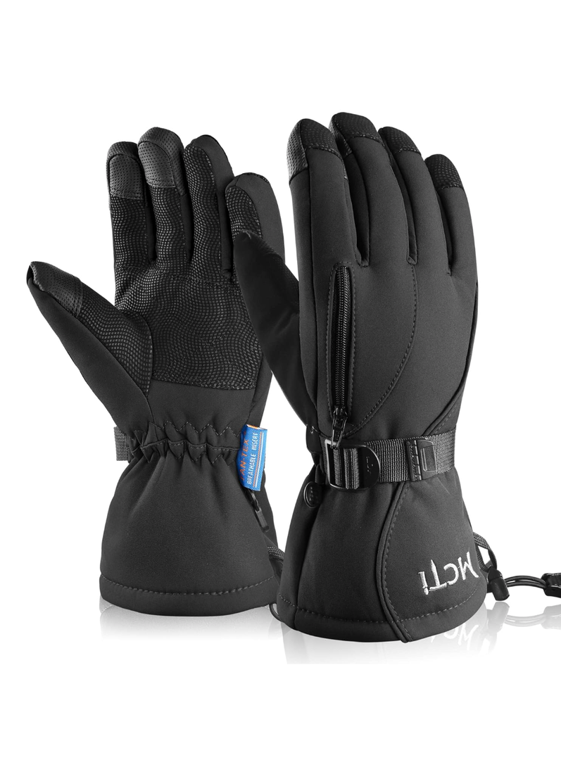 MCTi Waterproof Mens Ski Gloves Winter Warm 3M Thinsulate Snowboard Snowmobile Cold Weather Gloves XL mens
