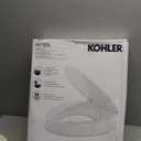 KOHLER 25875-0 Hyten 3" Height, Elevated Soft Close Elongated Toilet Seat, Contoured Seat with Grip-Tight Bumpers, Quick-Attach Hardware, No Slam Toilet Seat, White