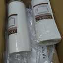 White Linen Lampshades Set of 2 Large, Drum Lamp Shade 16" Top x 16" Bottom x 10" High (Spider) Modern Lamp Shades for Table Lamps & Floor Lamp - Lampshades Replacement,Required Assembly -By GO&SO