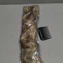 KooKaStyle Clip in Synthetic Highlight Hair Extensions Long Wavy 4PCS Thick Hairpieces Ashy Beige Blonde Balayage Fiber Double Weft Natural Hair Extensions 24 Inch for Women