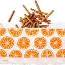 Lunchskins Recyclable & Sealable Paper Snack Bags  500 Count | Orange Design | Eco-Friendly Grease-Resistant Glassine Food Storage Bags with Self-Adhesive Closure for Freshness