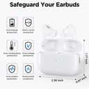 Wireless Air Pod Charging Case Replacement Compatible with Air Pod Pro 1st and 2nd Generation Charging Cases, Built-in 660 mAh Battery with Bluetooth Pairing Sync Button, No Earbuds