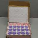 20 Packs Unscented Christmas Advent Votive Candles in Glass, Small Natural Soy Wax Colored Candles with 20pcs Stickers of Hope, Peace, Joy and Love - 5 Pink and 15 Purple