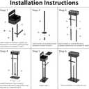 Toilet Paper Holder Free Standing - Toilet Paper Stand with Shelf - Storage for 4 Rolls- Bathroom Organizers, No Drill, for Large Toilet Rolls, 29.7 inch*12.6 inch (Matte Black)
