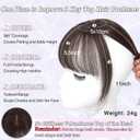 Hair Toppers for Women Real Human Hair-3603D Topper with Bangs for Thinning Hair Clip in Bangs with Upgraded Silk Base Perfect for Daily Wear,510 Dark Brown-2#