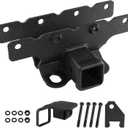 Wrangler Trailer Tow Hitch Kit - 2 Inch Rear Bumper Receiver Compatible with 2018-2024 Jeep Wrangler JL JLU 4 and 2 Door Unlimited Accessories, Metal Black Towing Trailer Hitch with Cover
