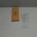 ALINK Glass Smoothie Straws, Reusable Clear Bent 9 in X 10 mm Drinking Straws, Set of 4 with Cleaning Brush