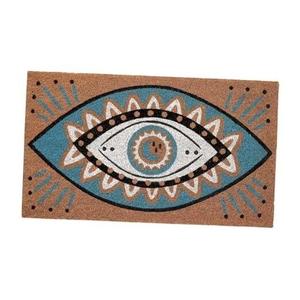 Evil Eye Welcome Mat Outdoor | (16 X 28) Eco Friendly Doormats for Front Door Outdoors | Welcome Matt or Evil Eyes Doormat for Spring Porch Decor | Durable & Anti Slip Coir Door Mats