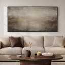 Large Framed Brown Abstract Wall Art for Living Room, Horizontal 30x60 In
Neutral rustic pictures, Canvas prints, Wood frame, Modern minimalist paintings, Wall decor for bedroom farmhouse dining room