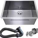 Kitchen Sink 34x18 Inch Undermount, 16 Gauge 304 Stainless Steel Single Bowl Workstation Sink with Brushed Finish, Large Undermount Kitchen Sink for Family Kitchen Renovation, 34"x18"x9"