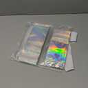 Holographic Bags & Resealable Foil Pouch Mylar Sample Bag Great for Party Favor Food Storage Smell Proof Bags, 100pcs 3.3x5.1