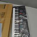 61 Key Keyboard Piano, Electric Piano Keyboard with Built-in Dual Speakers, External Microphone & Power Adapter - Portable Electronic Digital Piano for Beginners & Christmas Gift - Black