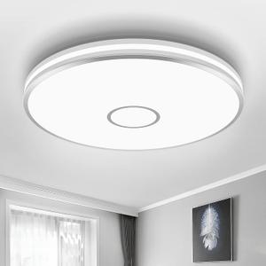 Airand 15 Inch 40W LED Flush Mount Ceiling Light Fixture, 3800LM Bathroom Ceiling Light Fixture, Daylight White 5000K, Waterproof Round Ceiling Light for Kitchen, Dining Room, Bedroom, Living Room