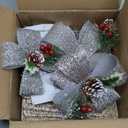 Brightever 10" 8" 6" Set of 3 Christmas Lighted Gift Boxes - Pre-lit 70 LED Plug-in Larger Present Boxes Outdoor Christmas Decorations, Warm White Prelit Xmas Ornaments for Tree Porch Yard Lawn Decor