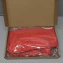 Realspring 72.8 Inch Christmas Tree Skirt Large Red Short Plush Tree Mat with White Snowflake Oversized Xmas Skirt for Rustic Christmas Winter New Year Holiday Party Indoor Outdoor Decoration