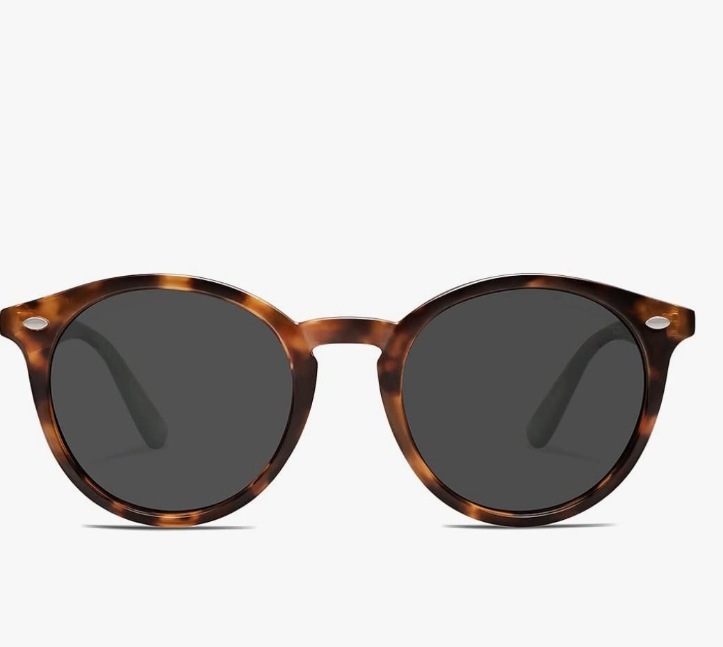 SOJOS Retro Round Polarized Sunglasses for Women Men Classic Vintage Sunnies SJ2069