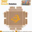 1000 Pieces Rotating Puzzle Board with 4 Drawers,28.74"x20.94" Portable Wooden Jigsaw Puzzle Table with Lazy Susan Spinning Cover for Adults