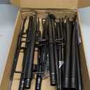 6 Pack String Light Poles, Outdoor String Light Pole 10 ft Forked Metal Light Pole with Adjustable Outdoor Light Stand, Deck, Backyard, Garden, Wedding, Rustproof and Sturdy with Hooks.