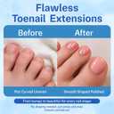 2 x Straight Polygel Dual Pink Wide Toe Nail Forms for Poly Gel Extensions, Larger Flat Full Cover Molds for French Toenail, Press on Toenails for Women Extensions Home DIY Nail Salon 120PCS 12Sizes