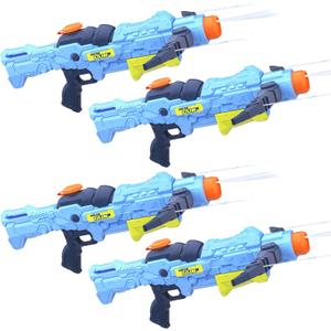 Water Guns for Adults Kids 6-12+, Super Water Blaster Soaker Pistol Guns 4 Pack, 4 Jet Modes Powerful Pump Crossbows Gun, 32FT Long Range Water Guns for Family Summer Party Activities Beach Pool Yard