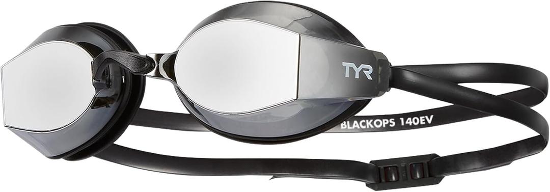 TYR Blackops 140 EV Racing Swim Goggles for Men and Women, Anti-Fog Competitive Swimming Goggles (Mirrored - Smoke)