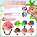 Toddler/Kids Bike Helmet Set for Boys Girls 3D Adjustable Kids Helmet Protective Gear Set Knee Elbow Wrist Pads and Multi-Sports Skateboard Scooter Cycling Roller Balance Bike (Small: 18.9"-21.2"/48-54cm, Single-Rose)