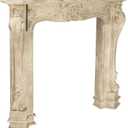 Decorative Wood Fireplace Mantel (Cream)