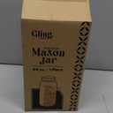 GLING [1 Count 64 oz. Wide-Mouth Glass Mason Jars with Metal Airtight Lids and Bands 2 Quart Large For Preserving, & Meal Prep