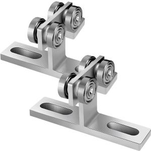 Electric 4 Wheel Trolley Assembly For Taller Strut Channel For 1-5/8" Wide All Unistrut 1-5/8" 4 Wheel T Trolley Assembly Roller Stable Trolley Silent For Stable High-Load Load 1000 Pound (2 Pack)