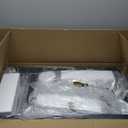 LS'BABQ Outdoor Grill Table Cart, Pizza Oven Stand, BBQ Prep Table with Trash Bag Holder Wheels & Hooks, Double-Shelf Movable Food Prep and Work Stand, Stainless Steel Flattop Grill Cart