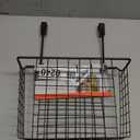 Spectrum Hanging Baskets for Organizing (Large, Bronze) - Grid Over the Cabinet Wire Basket for Kitchen or Bathroom - Door Hanging Storage Organizer for Cleaning Supplies, Washcloths, & Hand Towels