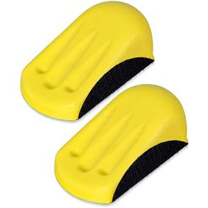 VIBRATITE 5 Inch Hook and Loop Mouse Hand Sanding Block, Ideal for Woodworking, Furniture Restoration, Home and Automotive Body,Sanding Pad Hook Backing Plate for Sanders or Polishers,2PCS