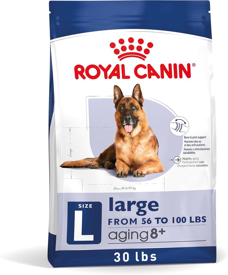Royal Canin Size Health Nutrition Large Aging 8+ Senior Dry Dog Food, 30 lb Bag BB Date Aug 26