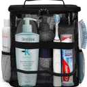 Dorm Room Essentials for Guys Girls Boys, Quick Dry Mesh Shower Caddy Portable, Large Capacity Toiletry Bag with Hanging Hook, Travel Beach Camping Cruise Ship Essentials, Birthday Gifts for Women Man