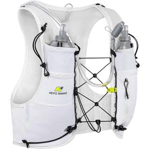 N NEVO RHINO Running Hydration Vest with 1.5L Water Bladder & Dual 500ml Soft Flask for Men Women,Adjustable Lightweight 5L Water Backpack for Hiking Trail Running Marathon Cycling