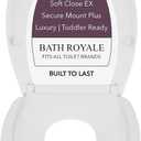 BATH ROYALE Potty Training Seat - Soft Close, Kingsport BR721-00, Elongated White, Adult & Child Combo