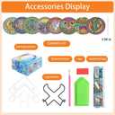 DIY Diamond Art Mandala Coaster Set, 8 Pack with Metal Holder, Cork Base Owl Butterfly Theme, Mosaic Painting Kit for Adults Beginners, Double Layer Craft Supplies
