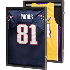 2-Pack Jersey Frame Display Cases Sports Jersey Display Frames with 98% UV Protection for Football, Baseball, Basketball, Hockey, Soccer, Uniform & T-Shirt Lockable & Durable Frames
