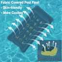 HomeKaren Oversized Pool Float Lounge Fabric-Covered 73" x 39", Inflatable Tanning Pool floaties for Adults, Pool Raft Lounger and Pool rafts & Inflatable Ride-ons for Pool Party, sea, Beach, Lake