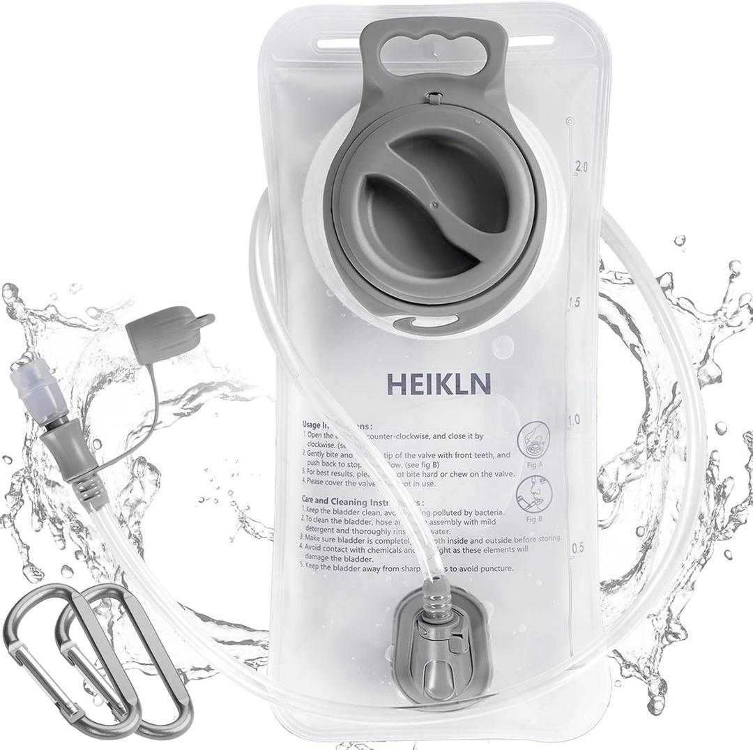 HEIKLN Hydration Bladder 1.5L-2L-2.5L-3L,Leak Proof Water Reservoir, BPA Free Military Water Storage Bladder Bag Hydration Pack Replacement Easy Clean for Bicycling Hiking Camping Hunting Running