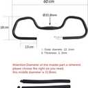 UPANBIKE Trekking Cycling Mountain Bike Road Bicycle Butterfly Handlebar With Sponge (φ25.4mm 31.8mm)