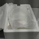 Ceramic Fruit Bowl for Kitchen Counter - 3 Tier Fruit Basket with Metal Stand, Tiered Fruit Stand for Countertop, Snack, Nuts, Cake, Dessert, Small & Cute (Gold)