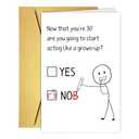 GVMGVM Funny 30th Birthday Card for Him, Rude 30 Years Old Birthday Card for Men Family Partner Friends, Hilarious Born in 1995 Gift for Men, Pack Of 2