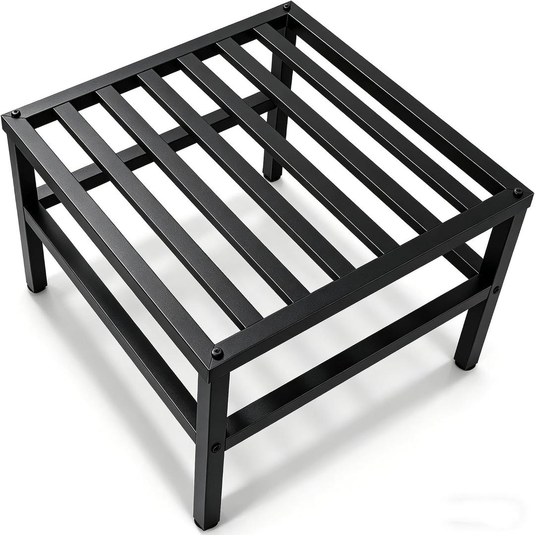 Plant Stand Outdoor Indoor, 20 Inch Large Plant Stand Outdoor Heavy Duty | Metal Plant Stands Flower Pot Stand Wrought Iron Pedestal Stand for Garden Patio Living Room
