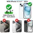 Skyseaco for iPhone 15 Case Glitter, Cute Clear Flower Floral Pattern for Women Girls, Bling Sparkly Double-Sided Rhinestones, Soft Shockproof Protective Cover, Black